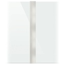 SKYFORCE-Top center post incl. glass rubbers for glass 10.76/12.76mm height 700mm, aluminum natural anodised