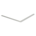 Glass edge protection, corner 90° glass 19-21.5mm, aluminum mill finish including glass mounting tape