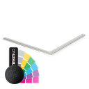 Glass edge protection, corner 90° glass 19-21.5mm, aluminum RAL (matt) including glass mounting tape