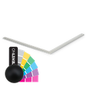 Glass edge protection, corner 90° glass 24-25.5mm, aluminum RAL (struct.) including glass mounting tape