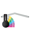 Corner 90° U-profile 42x34x3mm, aluminum RAL structure