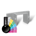 Wall support U-profile 26x23x2mm alum. RAL shiny