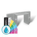 Wall support U-profile 26x23x2mm aluminum ARMOR RAL