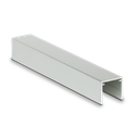 Handrail U-profile 30x28x2mm L=5000mm, alum. natural anodized