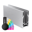 TL-6080 Glass profile  L=5000mm aluminum RAL mat