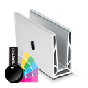 TL-6081 Glass profile  L=5000mm alum. RAL shiny
