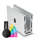 TL-6081 Glass profile  L=5000mm aluminum RAL (struct.)