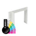 LAZORTRACK wall connector 56x60mm, alum. RAL shiny