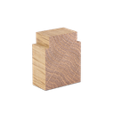 LAZORTRACK wall handrail 56x43mm Endcap, oak laquered