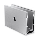 TL-6141 Glass profile  L=5000mm aluminum natural anodized