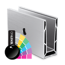 Glass profile TL-6141, L=5000mm alum. RAL shiny