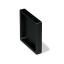 Shell handle set self sticking 65x65x10mm, aluminum black anodized