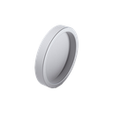 Shell handle set self sticking Ø65x10mm, alum. natural anodized