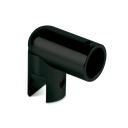 Glass connector for tube Ø19mm and glass 6/8/10mm, brass Stealth Black