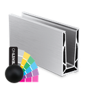 TL-6080 Glass profile  L=2500mm aluminum RAL struct.