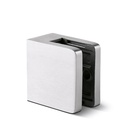 Glassclamp square 45x45mm connection flat, glass 8-10.76mm AISI 316 satined
