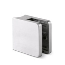 Glassclamp square 45x45mm connection Ø42.4mm, glass 8-10.76mm AISI 316 satined