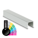 Handrail U-profile 30x28x2mm L=5000mm, alum. RAL shiny