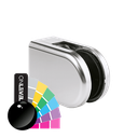 KRONOS D-shape, connection flat glass 8-12.76mm covercaps RAL shiny