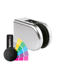 KRONOS D-shape, connection flat glass 8-12.76mm covercaps RAL structure