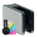 KRONOS square, connection Ø48.3mm glass 8-12.76mm covercaps RAL matt