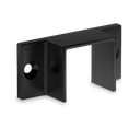 Wall support U-profile 30x28x2mm, aluminum black anodized