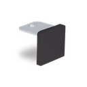 Endcap flat U-profile 26x23x2mm, aluminum black anodized