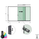 SunView model 3 right opening 3-lanes full height L=xxxxmm (max. 4500mm) H=xxxxmm (max. 2600mm), aluminum RAL structure (incl. locks, stainless steel doorhandle and drivers excl. glass)