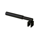 Reinforcement set square 12x12mm glass-wall 45/90° glass 6/8/10mm L(max)=1240mm, brass Stealth Black