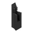 GUARDIAN OF THE UNIVERSE top mount glass support side and end post, plastic black