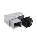 LAZORTRACK inside corner 90° 40x30x1mm, AISI 304 satined