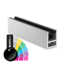 KAZIWALL top profile glass 10/10.76/12/12.76mm L=2500mm, aluminum RAL shiny