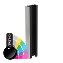 KAZIWALL wall profile glass 10/10.76/12/12.76mm L=3000mm, aluminum RAL shiny