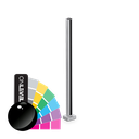 PIKASSO endpost 50x50mm H=1100mm 10 or 13.52mm, aluminum RAL shiny