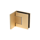 EXCITE shower door swing hinge glass-wall 90° with zero position adjustment glass 8/10mm, brass gold brushed