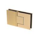 EXCITE shower door swing hinge glass-glass 180° with zero position adjustment glass 8/10mm, brass gold brushed