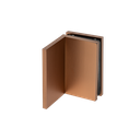 EXCITE connector glass-wall 90° glass 8/10mm, brass rose gold brushed