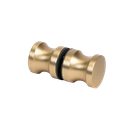 Shower door knob Ø35x35mm, 2-sided glass 6-12mm, brass gold brushed