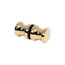 Shower door knob Ø35x35mm, 2-sided glass 6-12mm, brass gold polished