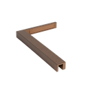 Reinforcement corner glass-wall 90° left, brass rose gold brushed