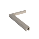 Reinforcement corner glass-wall 90° left, brass stainless steel brushed