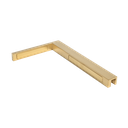 Reinforcement corner glass-wall 90° right, brass gold brushed