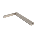 Reinforcement corner glass-wall 90° right, brass stainless steel brushed