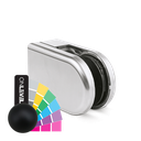 KRONOS D-shape, connection Ø42.4mm glass 8-12.76mm indoor use covercaps, steel RAL matt