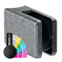 KRONOS square, connection Ø48.3mm glass 8-12.76mm indoor use covercaps, steel RAL structure