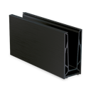 TL-6080 Glass profile L=5000mm aluminum black anodized