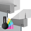 INFINITYSLIDE 69kg set wall/ceiling mounting glass 1-panel including dampers L=2.5mtr, aluminum RAL structure