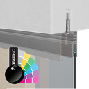 INFINITYSLIDE 69kg fixed glass Set (ceiling) glass/wood 2-panels L=3mtr, aluminum RAL shiny