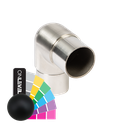 EMPIRE STATE POST corner connector 90° Round Ø42.4x2mm, AISI 304 RAL matt