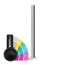 GUARDIAN OF THE UNIVERSE endpost top open 58x58mm H=1100mm glass 10.76mm, aluminum RAL matt